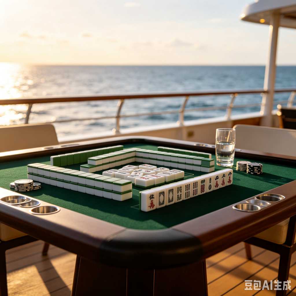carved pattern mahjong set